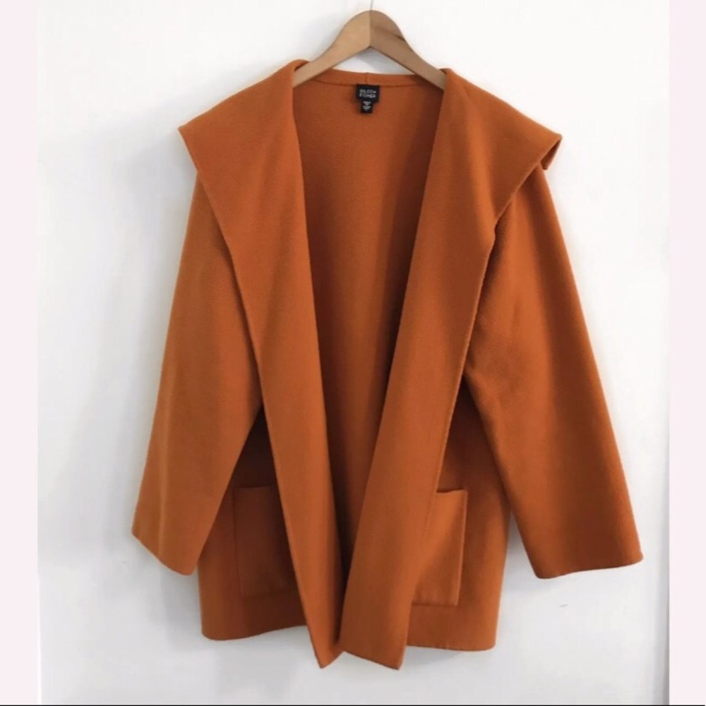 Eileen Fisher Coat Jacket open blazer size L - Picture 1 of 4